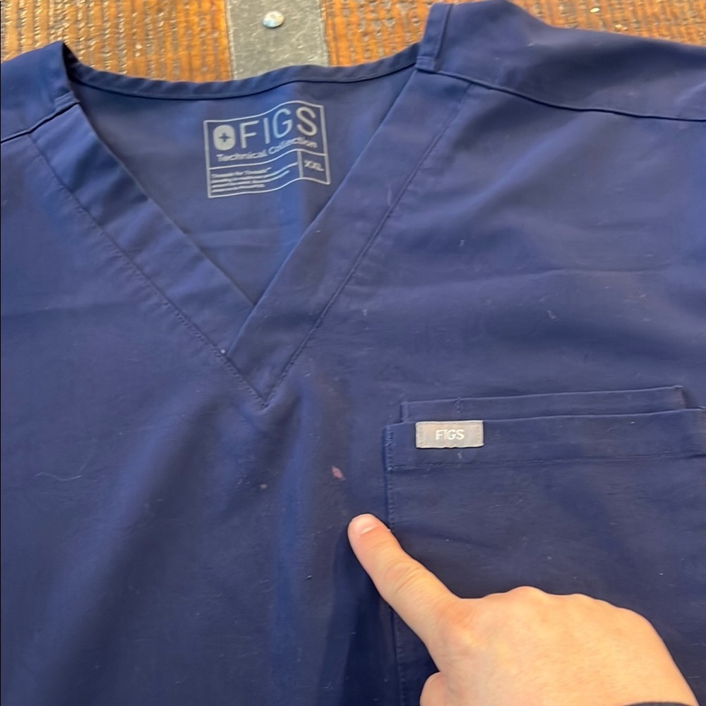 Navy Blue FIG Scrub Top - Lot of 4 - Picture 4 of 5